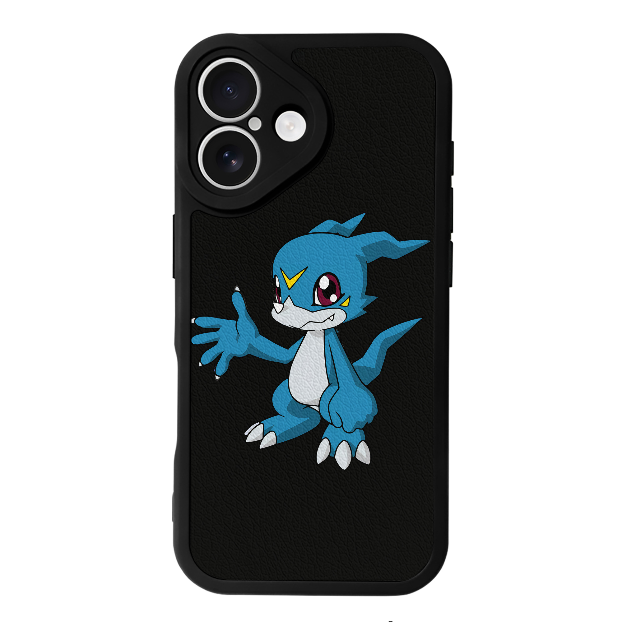 （画像用） Digimon デジタルモンスター/デジモン 【iPhone 16シリーズ対応】シリコンスマホケース（レザー調） 材質：シリコン
